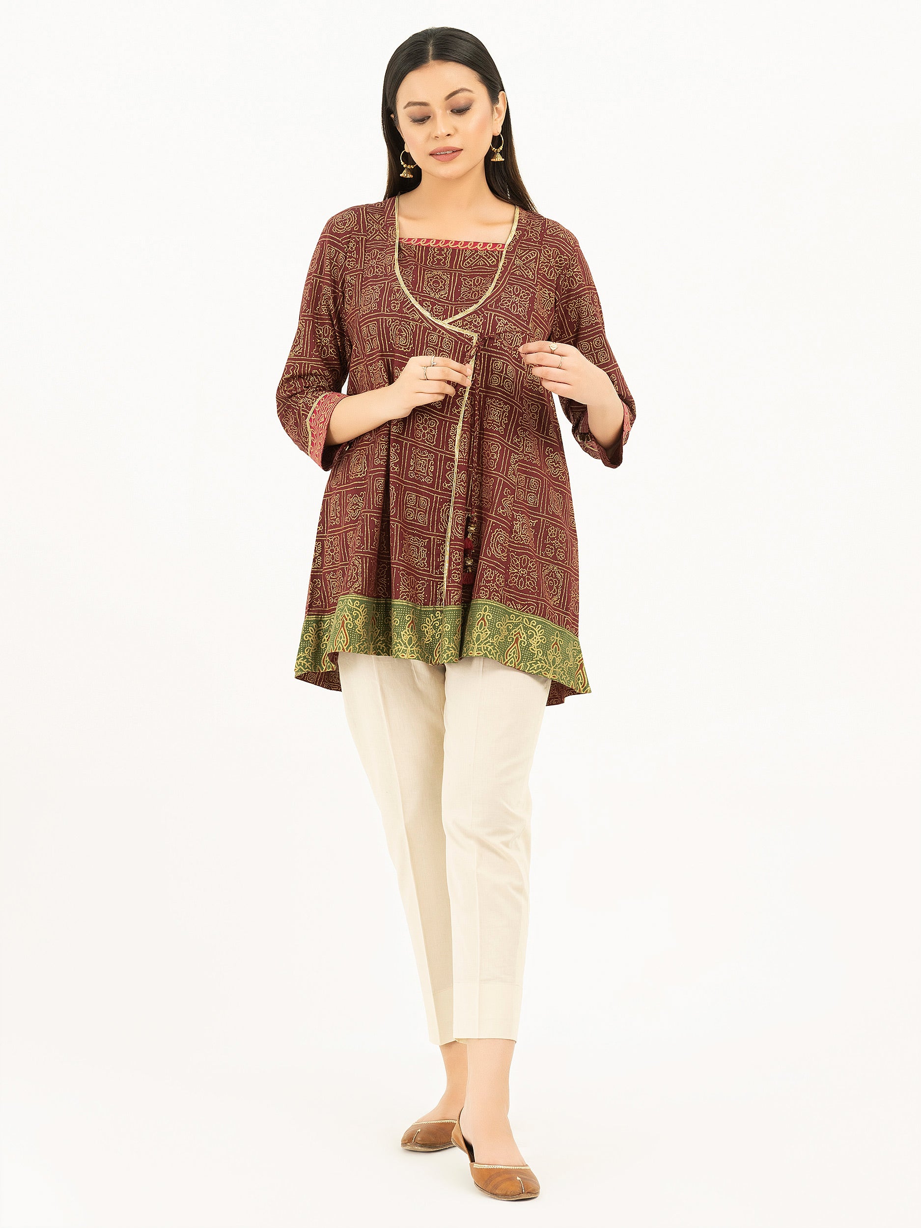 Lawn Kurti Pasted Print Pret Limelightpk