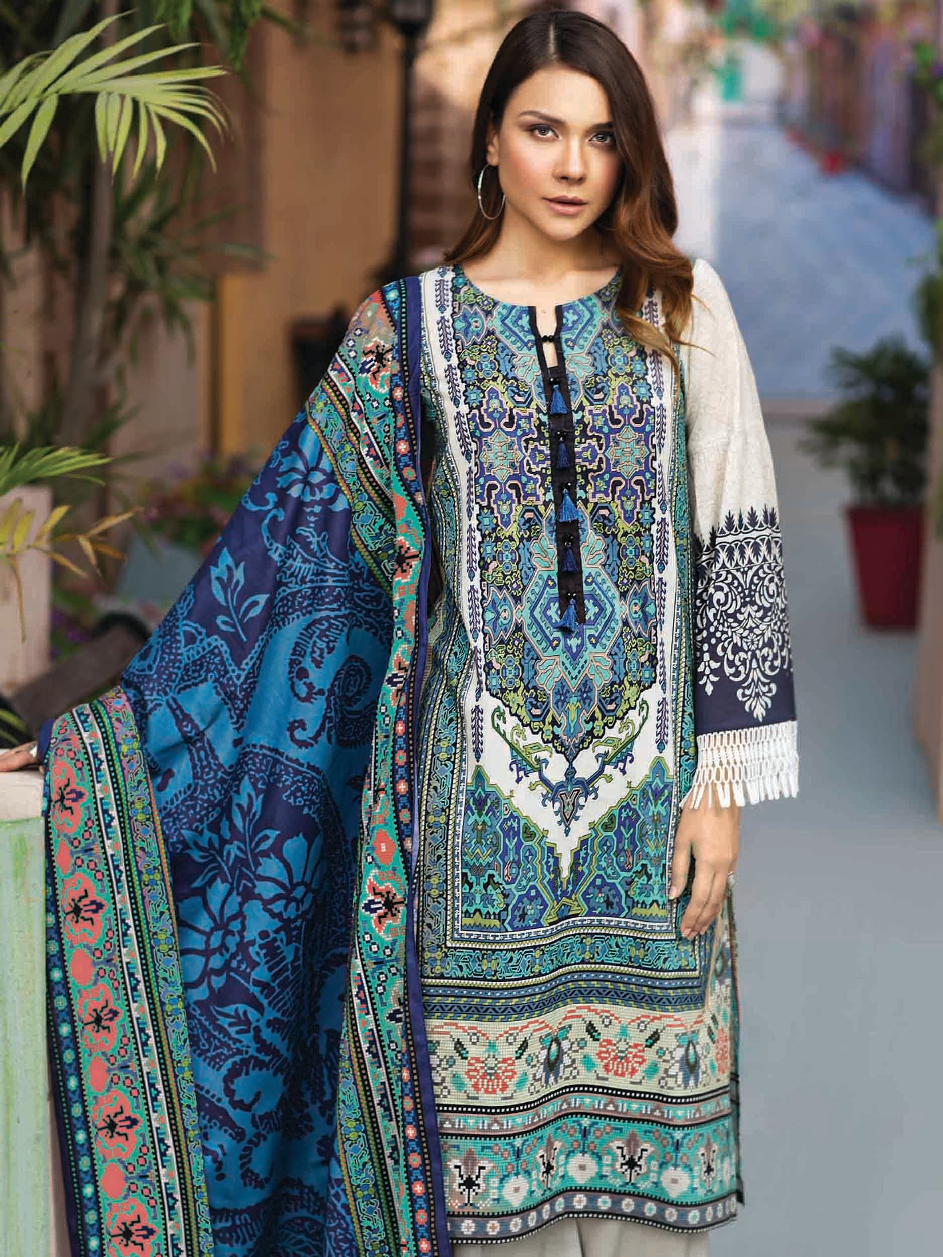 Lawn Collection 2019 2 Pc Lawn Suit u0784 Limelight PK