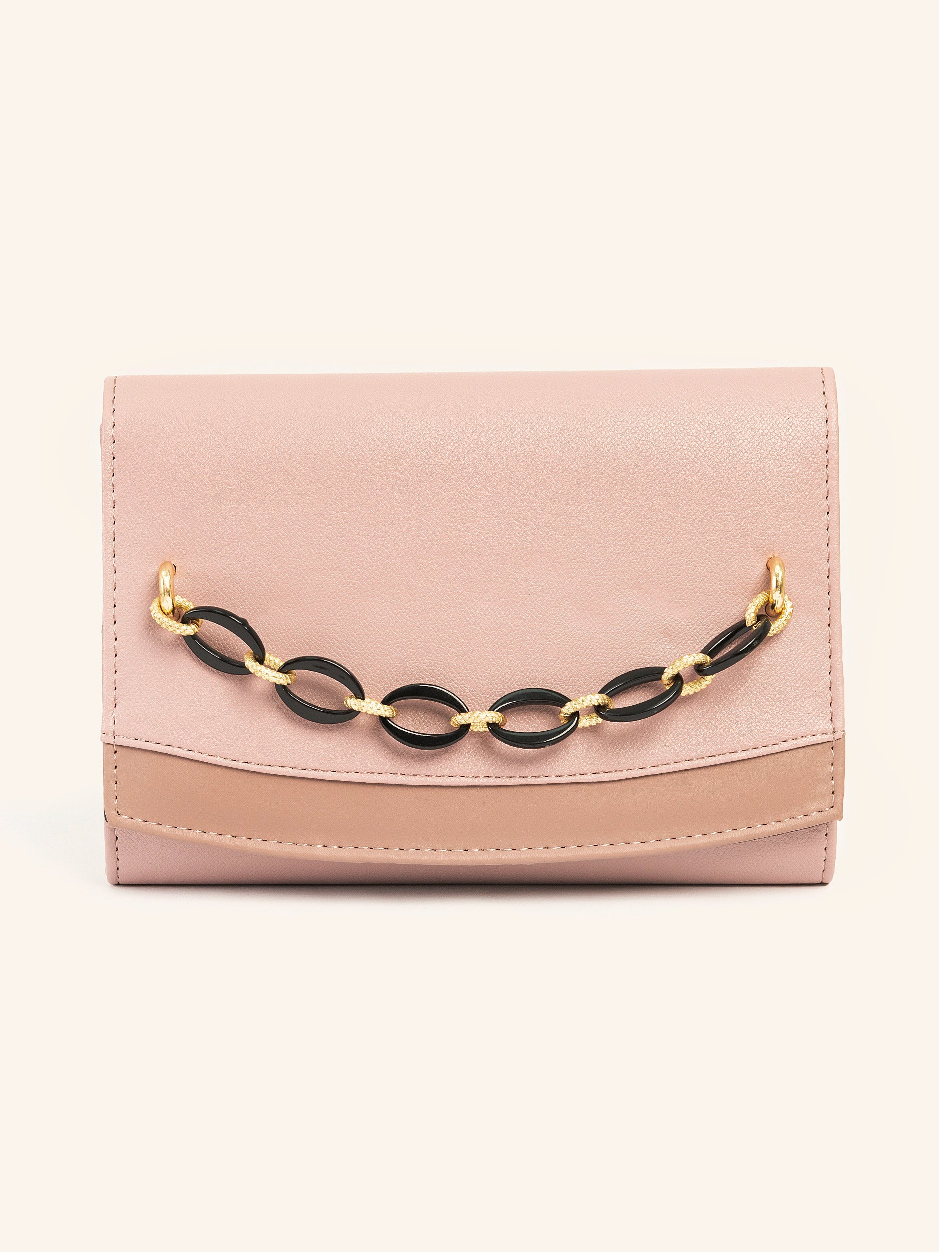 Limelight leather clutch bag