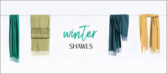 Women's Winter Shawls - Limelight