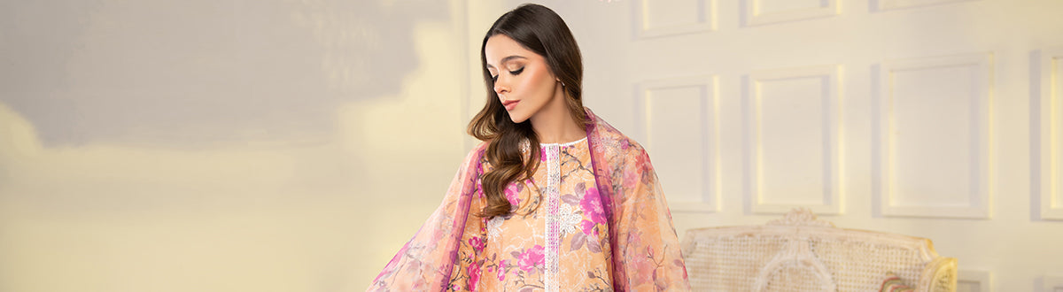 Unstitched Embroidered Lawn Shirt-Dupatta