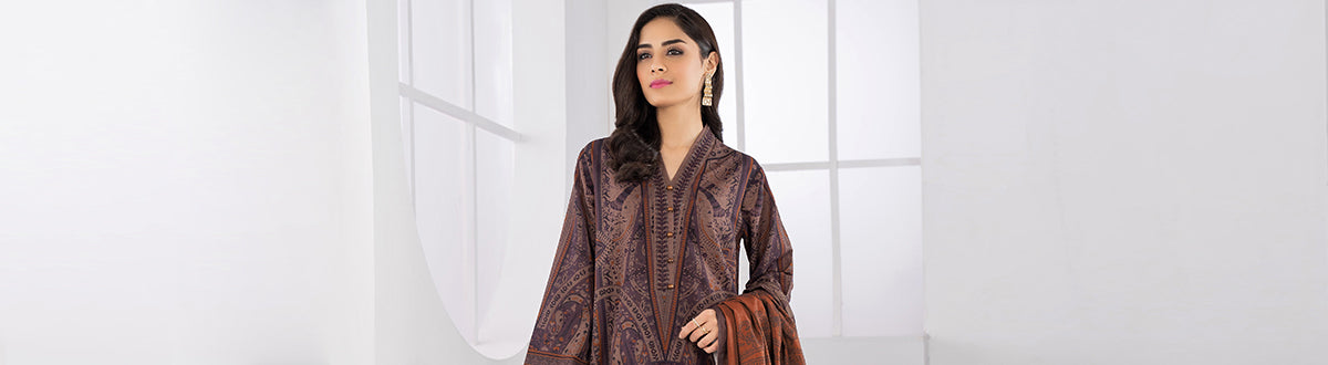 Printed Winter Shirt-Dupatta '21