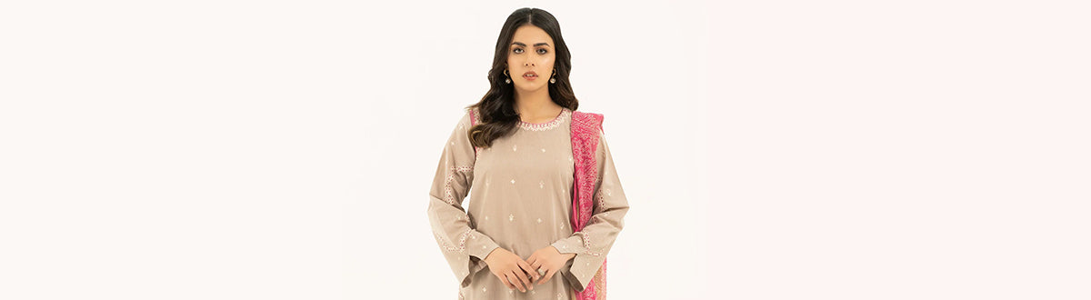 Casual Embroidered Shirt-Dupatta