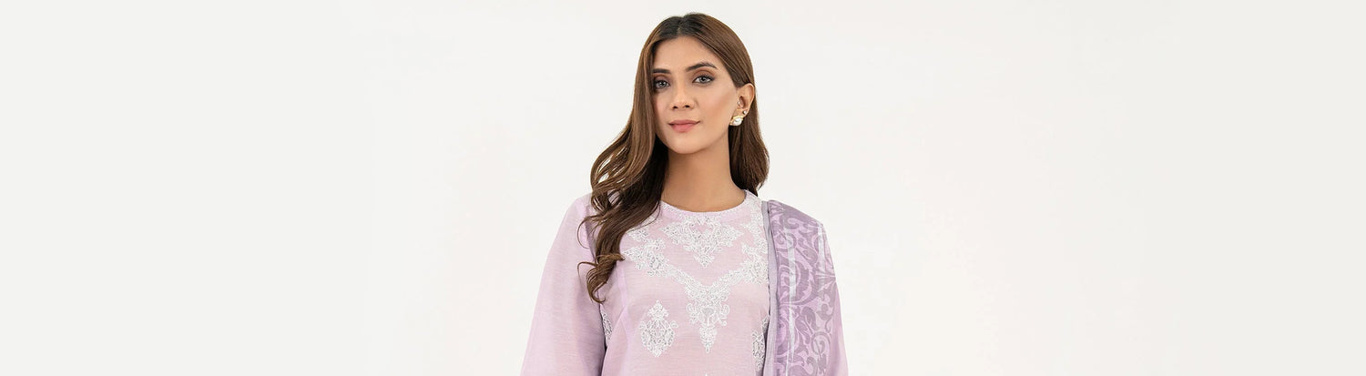 GLAM EMBROIDERED SHIRT-DUPATTA