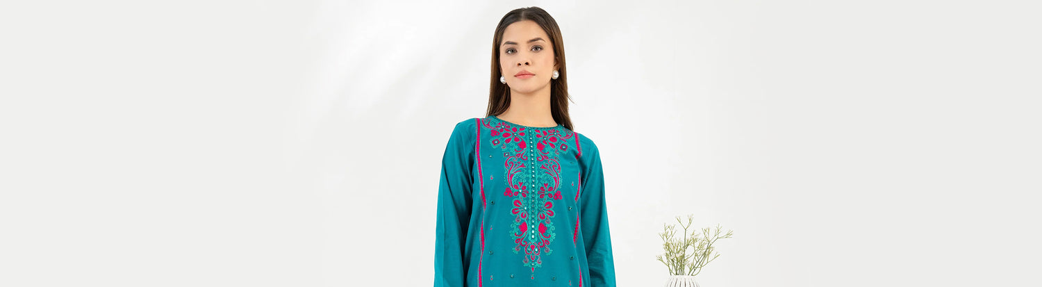 GLAM EMBROIDERED SHIRT-TROUSER