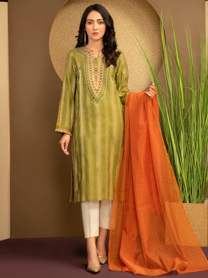 2 Piece Jacquard Suit-Embroidered(Unstitched)