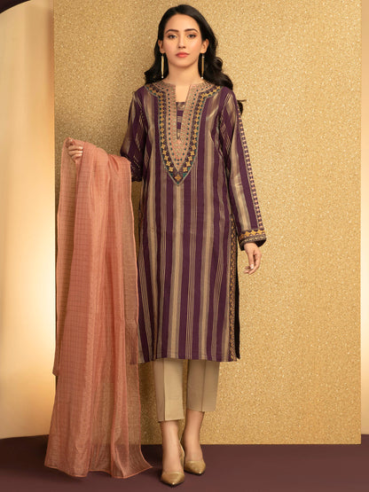 2 Piece Jacquard Suit-Embroidered(Unstitched)