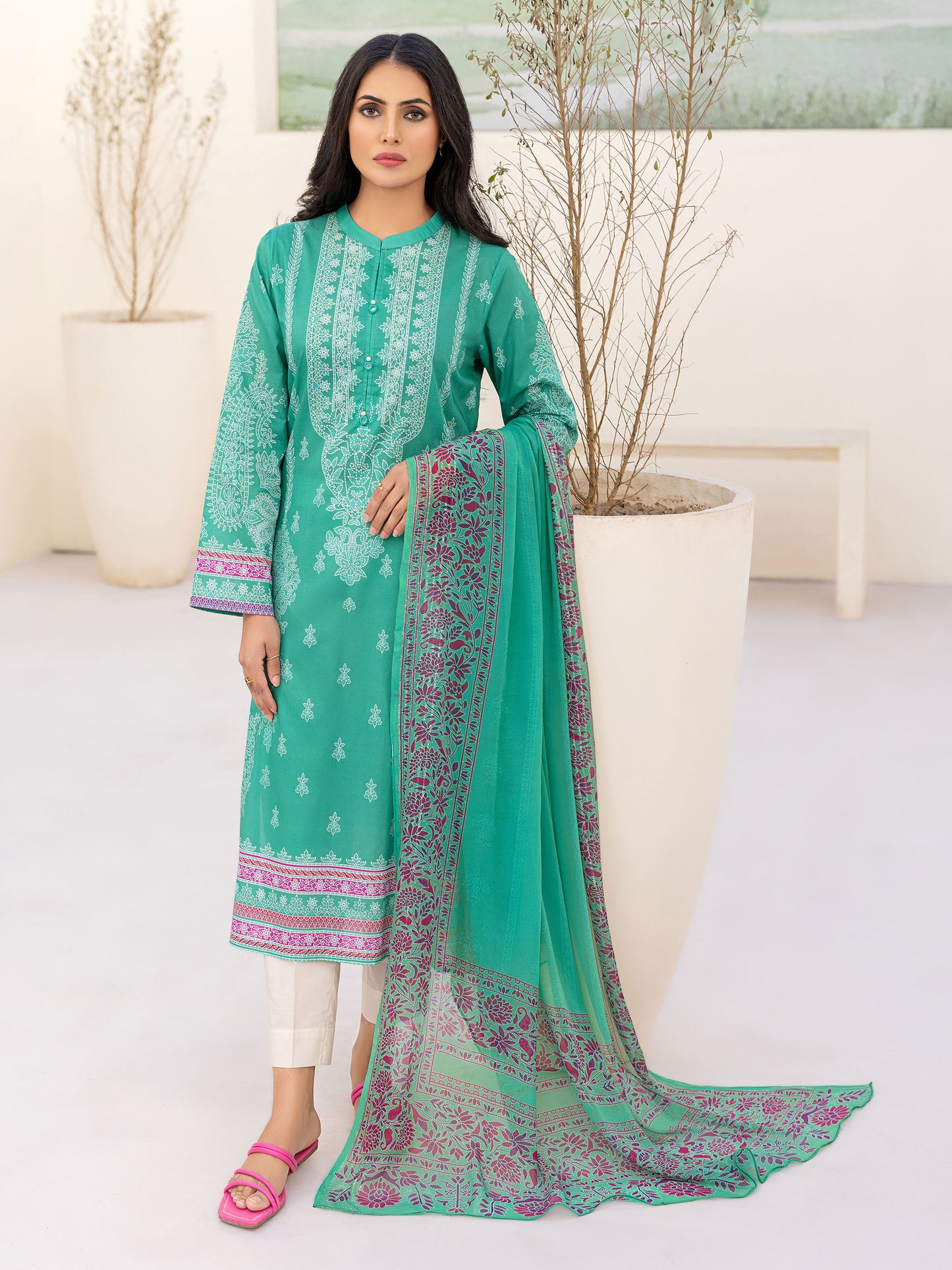 2 Piece Lawn Suit-Printed(Unstitched)