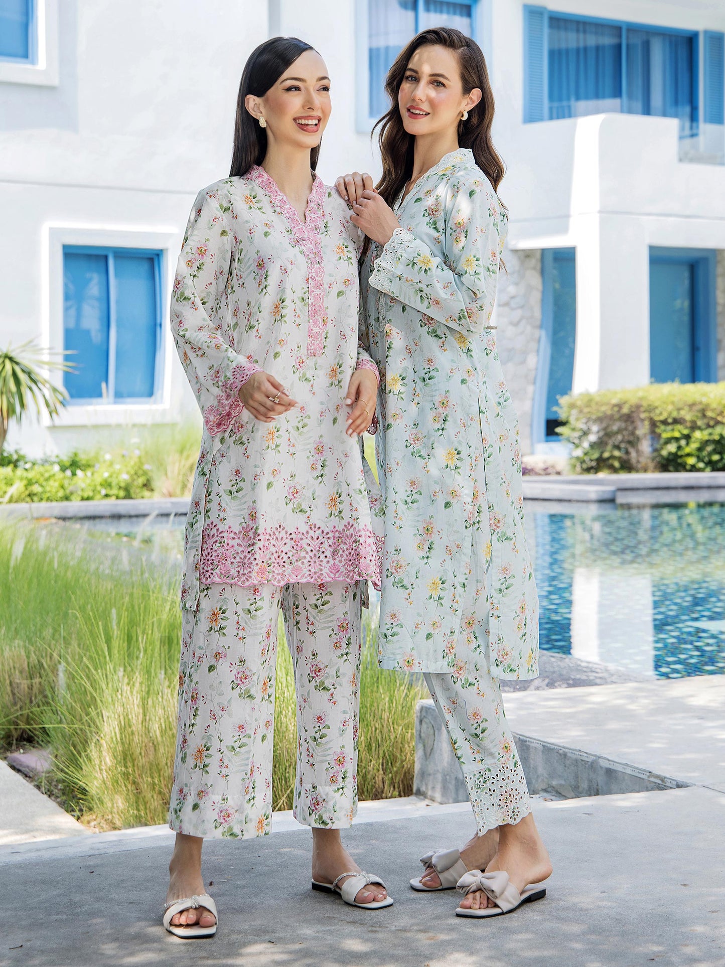 2 Piece Cambric Suit-Embroidered (Unstitched)