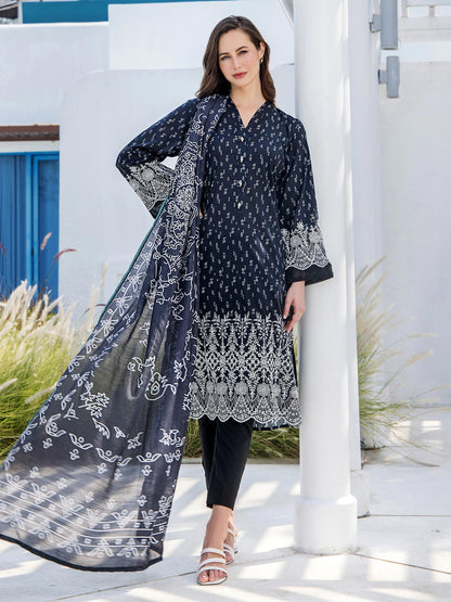 3 Piece Lawn Suit-Embroidered (Unstitched)