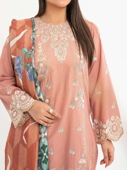 2 Piece Karandi Suit-Embroidered(Pret)