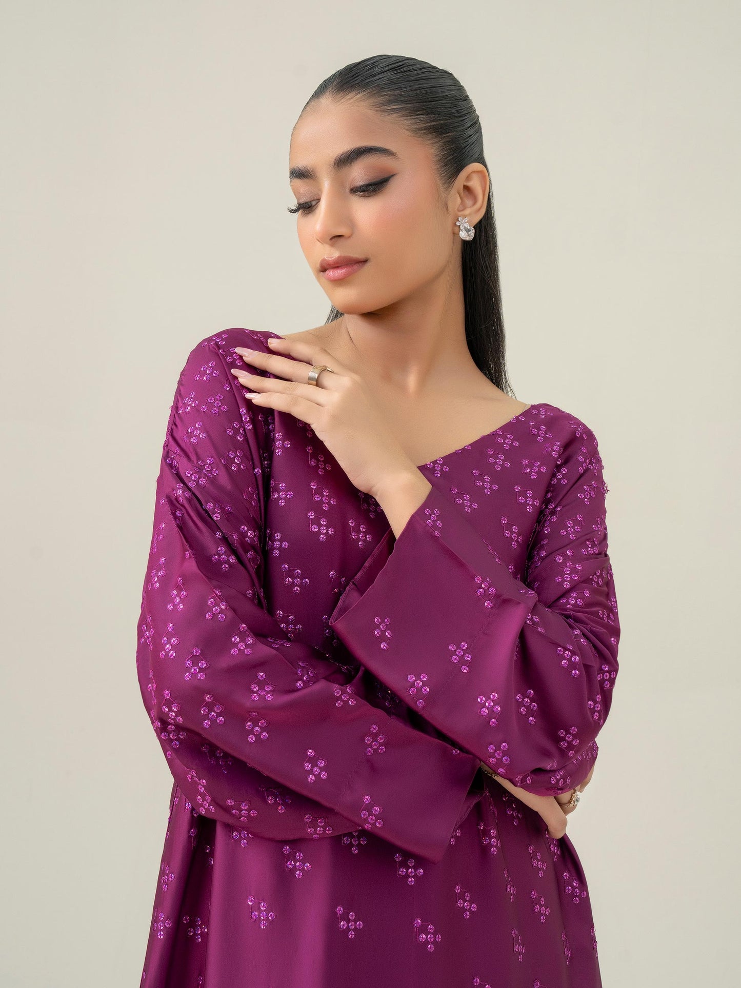 Silk Kaftan-Embroidered (Pret)