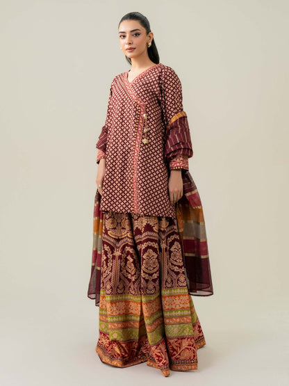 3 Piece Lawn Suit-Paste Print (Pret)