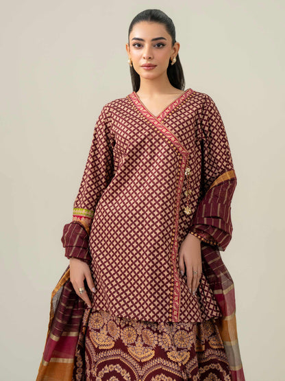 3 Piece Lawn Suit-Paste Print (Pret)