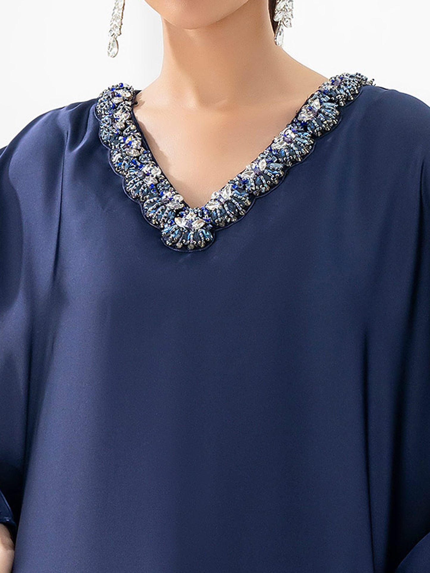 Silk Kaftan-Embellished (Pret)