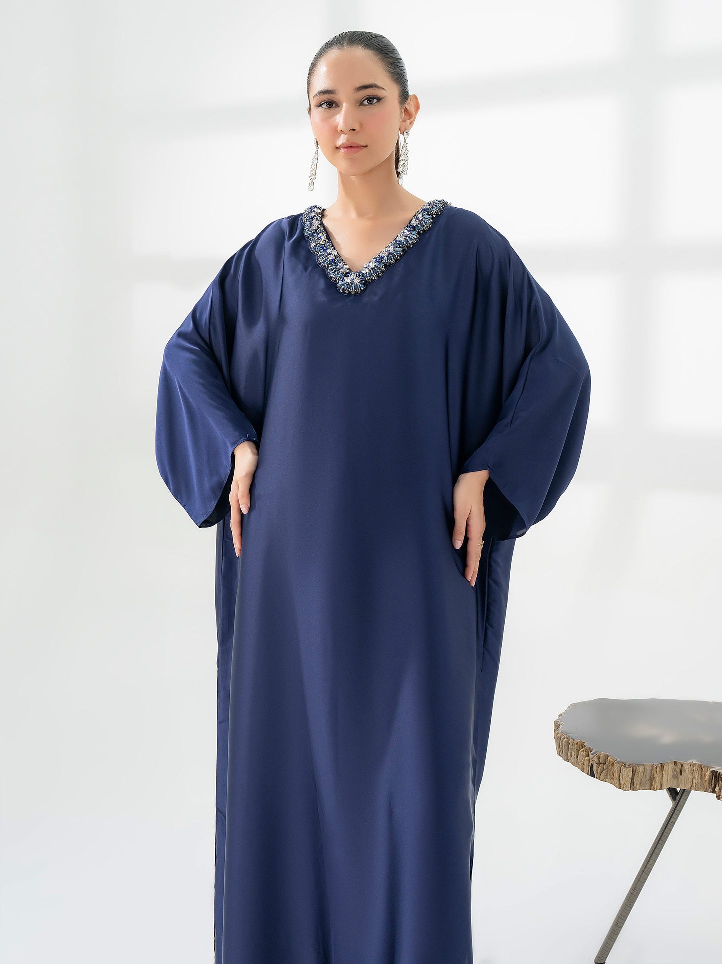 Silk Kaftan-Embellished (Pret)