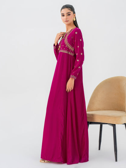 Velvet Pishwas-Embroidered (Pret)