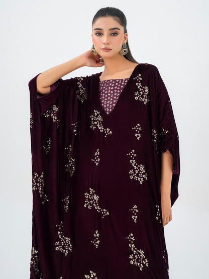 Velvet Kaftan-Embroidered (Pret)