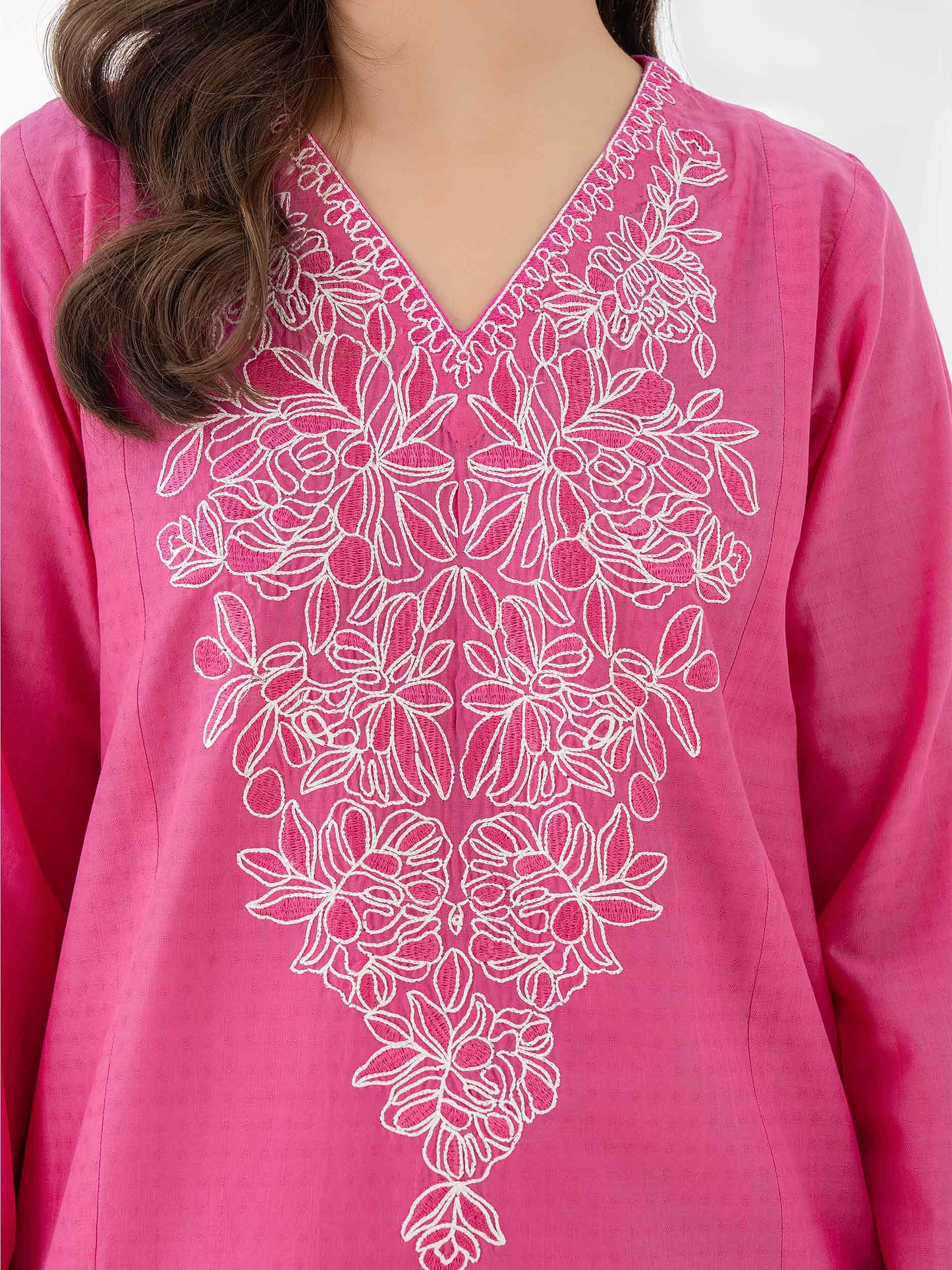 Jacquard Shirt-Embroidered (Pret)