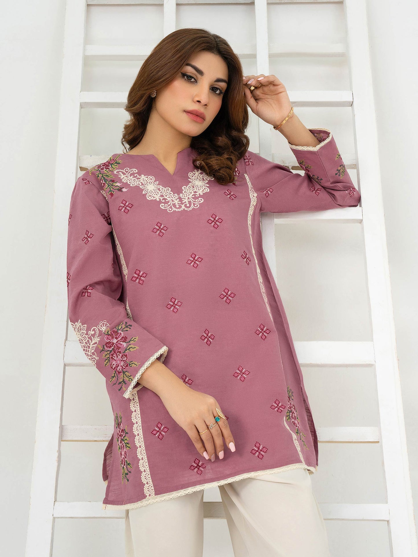 Khaddar Kurti-Embroidered (Pret)