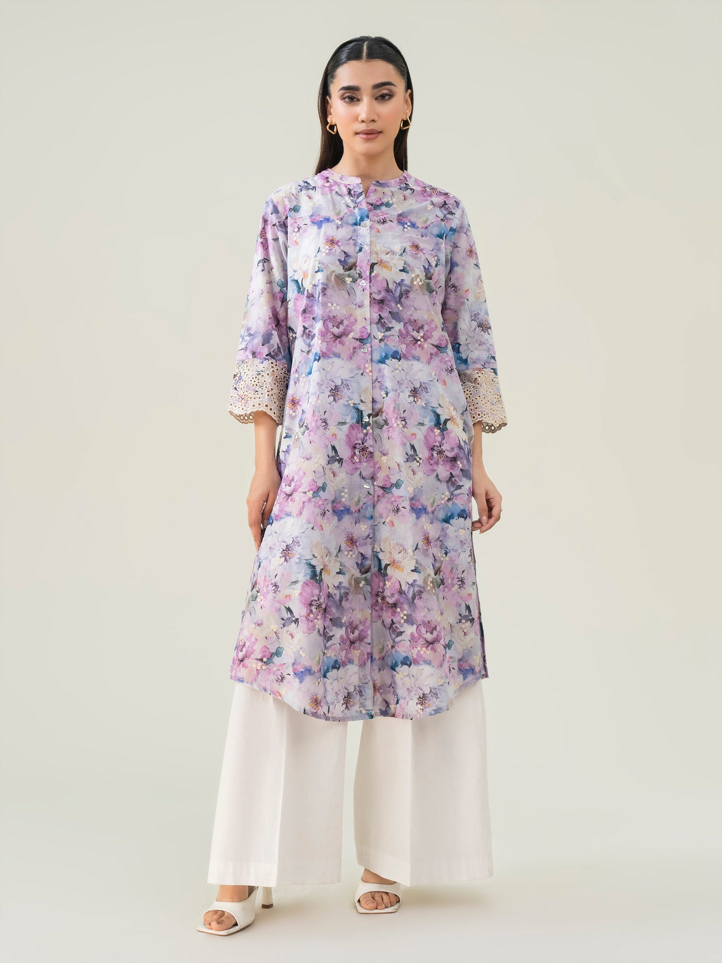 Lawn Tunic-Embroidered (Pret)