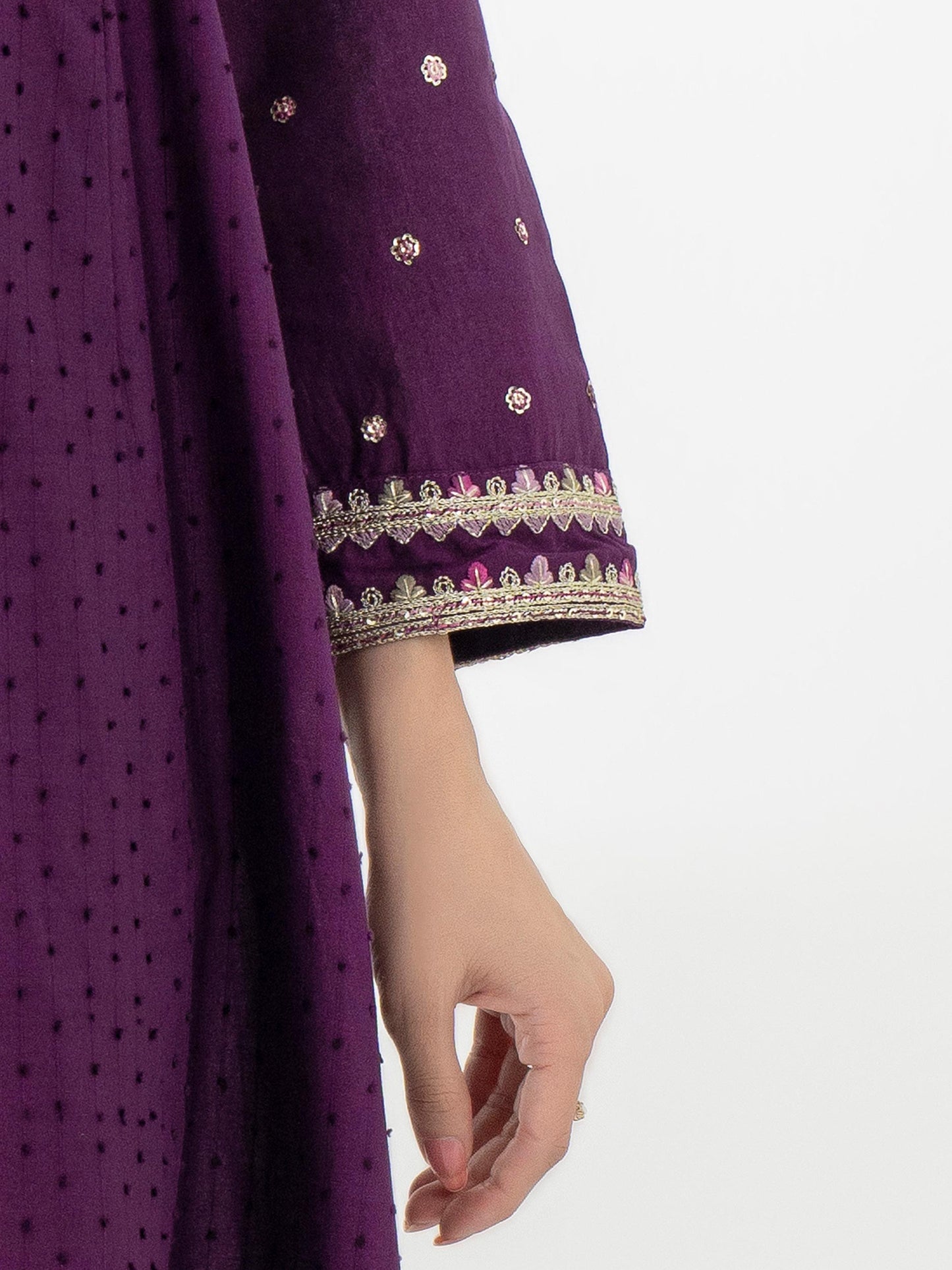 Jacquard Shirt With Bolero-Embroidered (Pret)