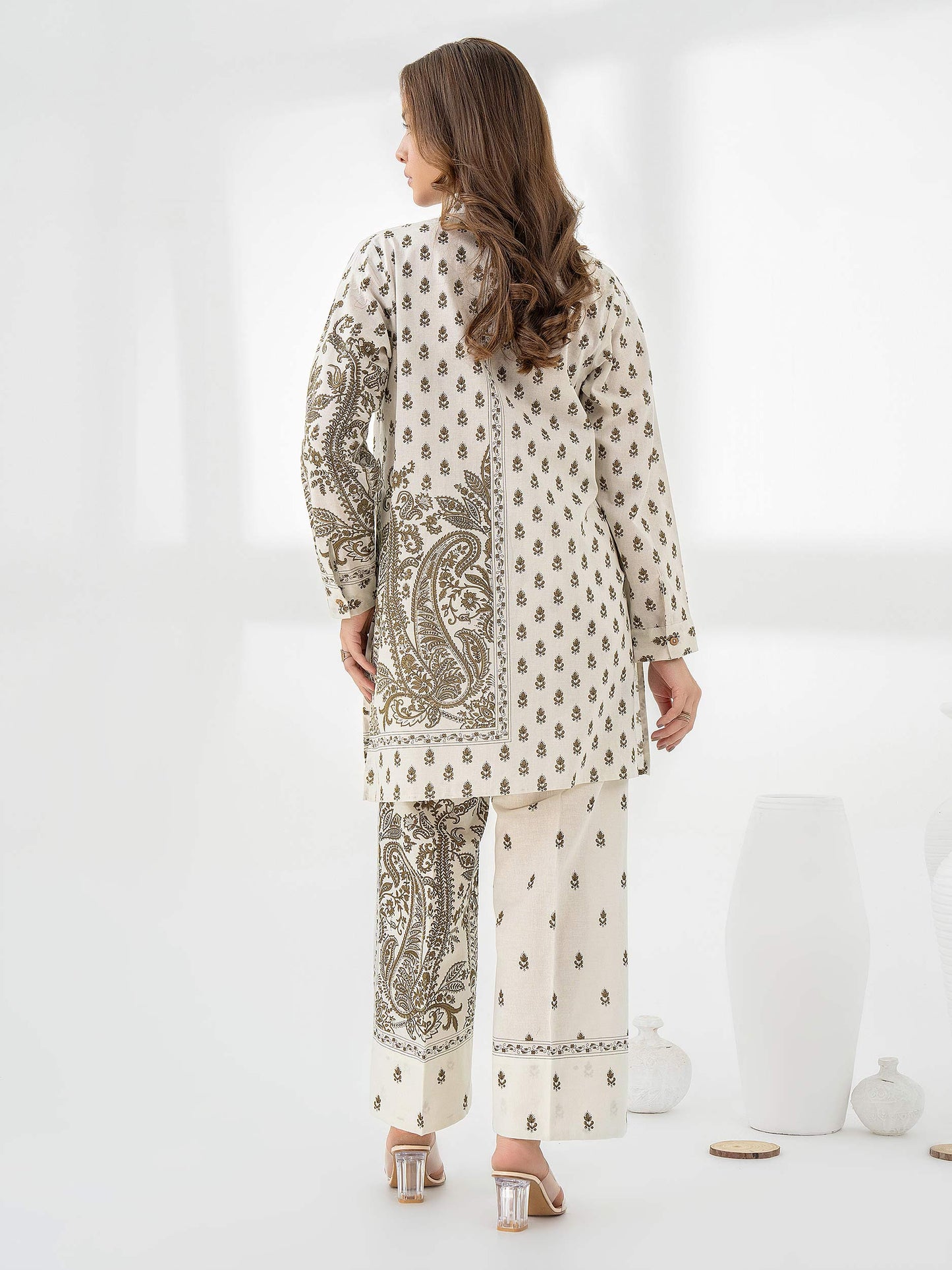 2 Piece Khaddar Suit-Paste Print (Pret)