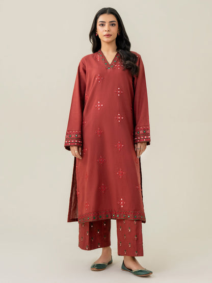 2 Piece Khaddar Suit-Embroidered (Pret)