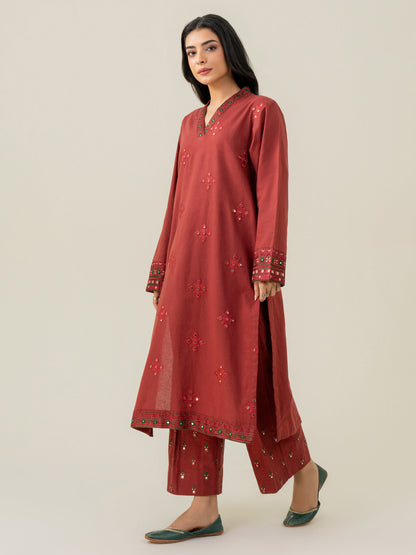 2 Piece Khaddar Suit-Embroidered (Pret)