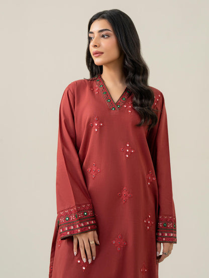 2 Piece Khaddar Suit-Embroidered (Pret)