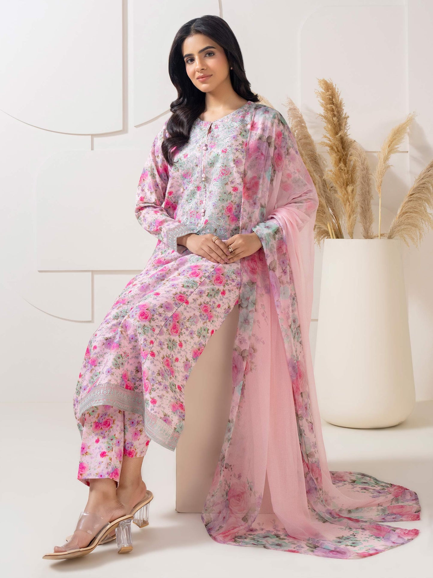 3 Piece Lawn Suit-Embroidered (Pret)