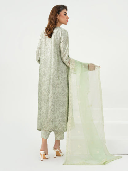 3 Piece Silk Suit-Embroidered (Pret)