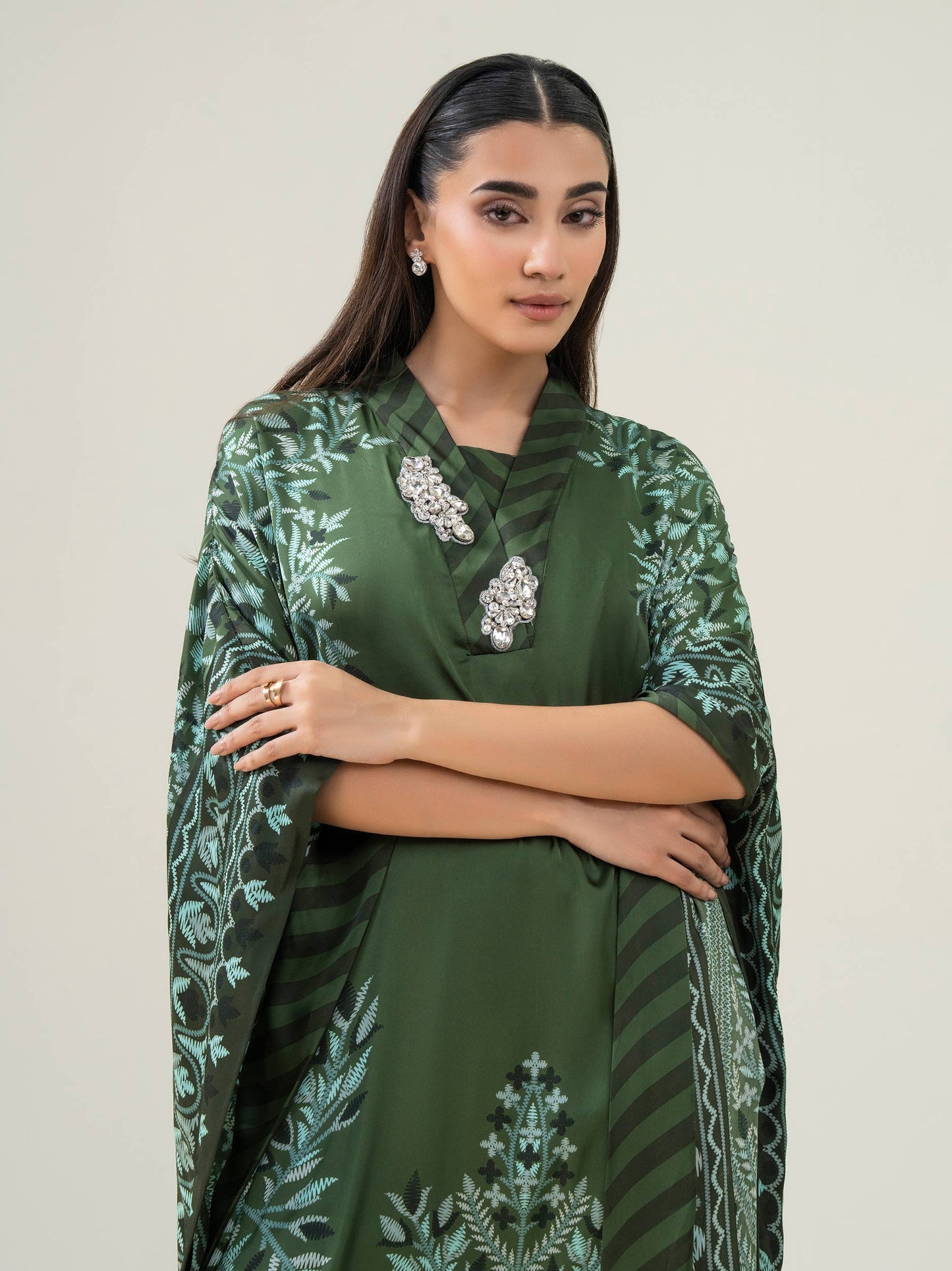 Silk Kaftan-Printed (Pret)