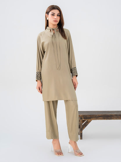 2 Piece Crepe Suit-Embroidered (Pret)