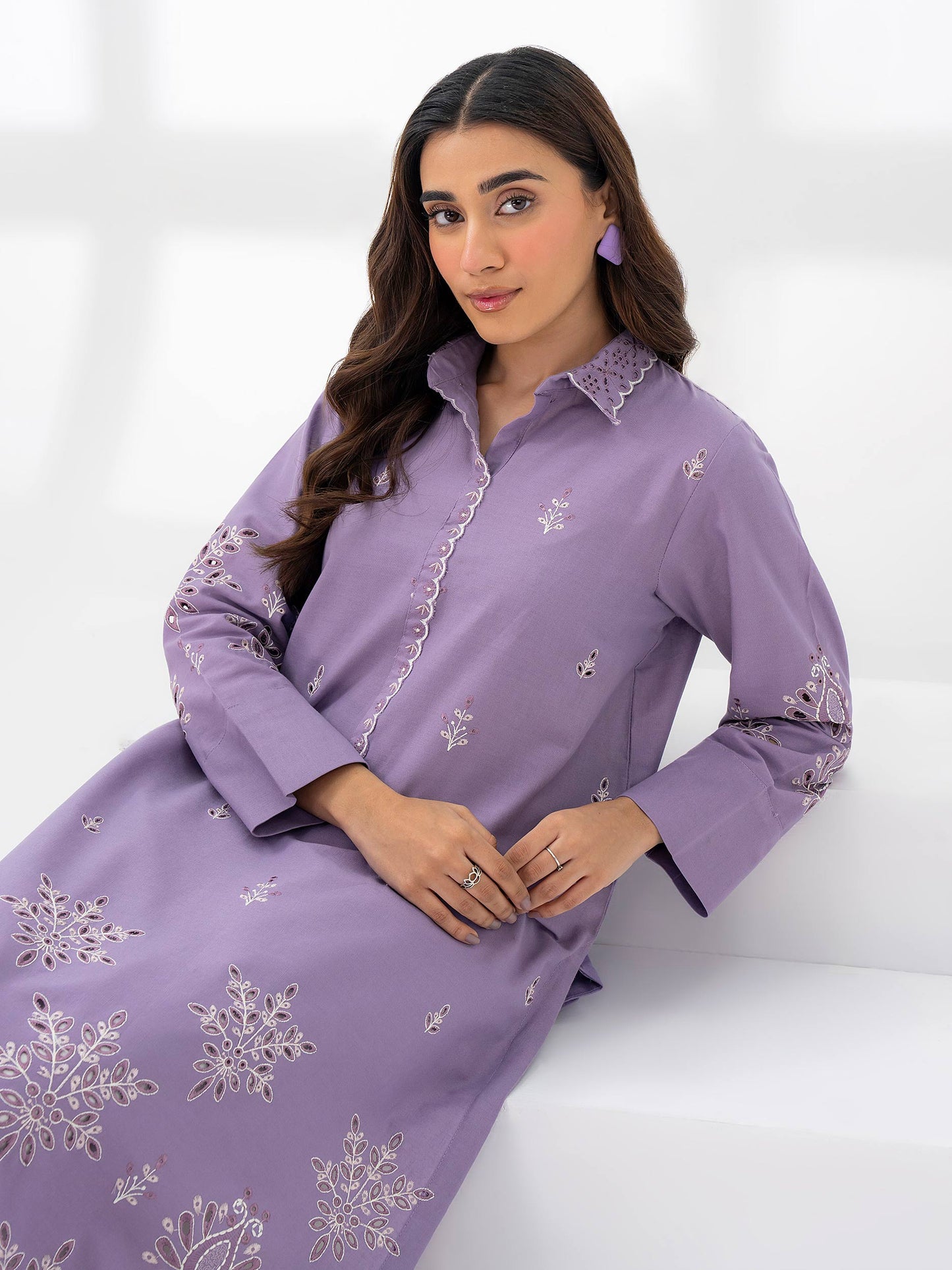 Khaddar Shirt-Embroidered (Pret)