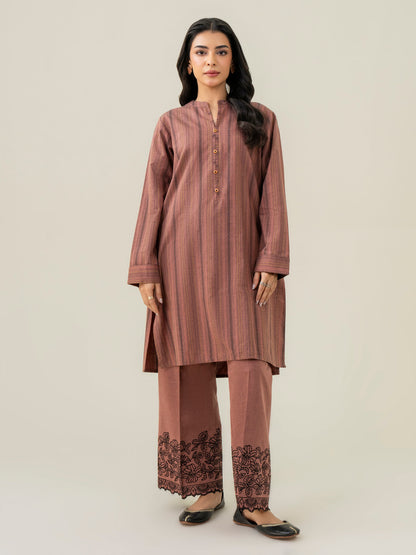 2 Piece Yarn Dyed Suit-Embroidered (Pret)