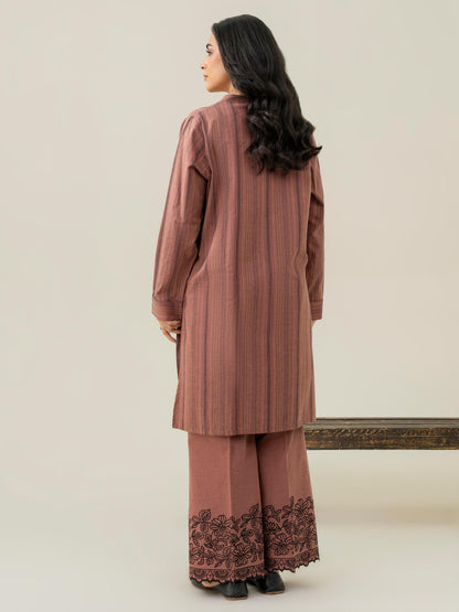 2 Piece Yarn Dyed Suit-Embroidered (Pret)