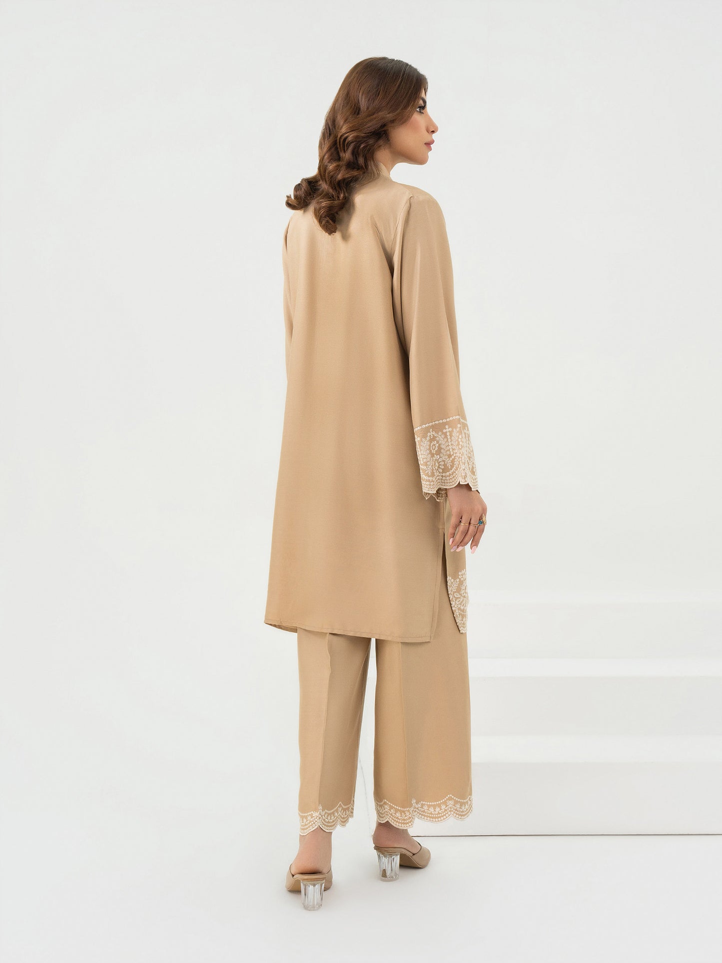 2 Piece Crepe Suit-Embroidered (Pret)