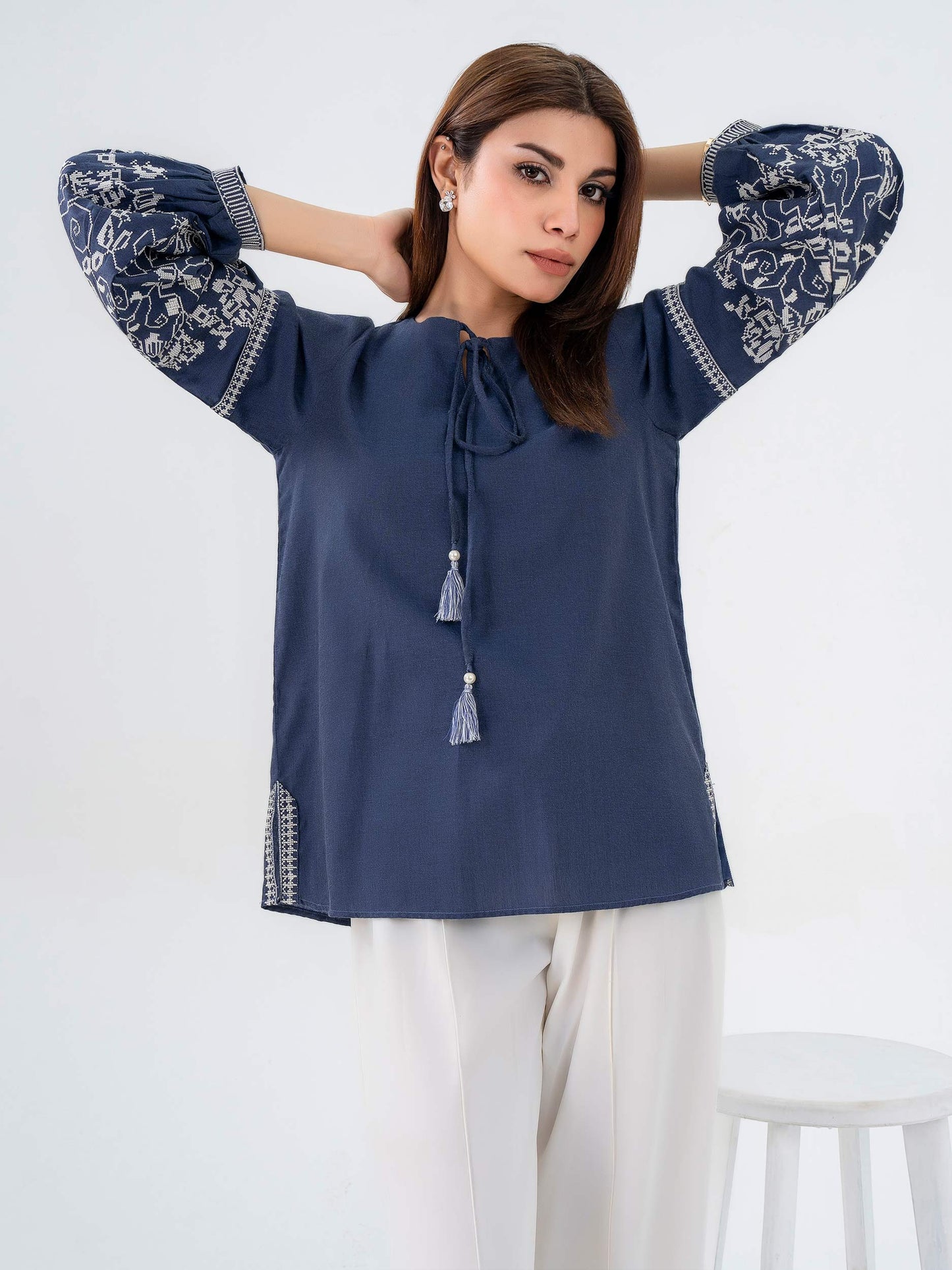 Yarn Dyed Top-Embroidered (Pret)