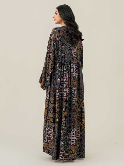 Linen Dress-Printed (Pret)