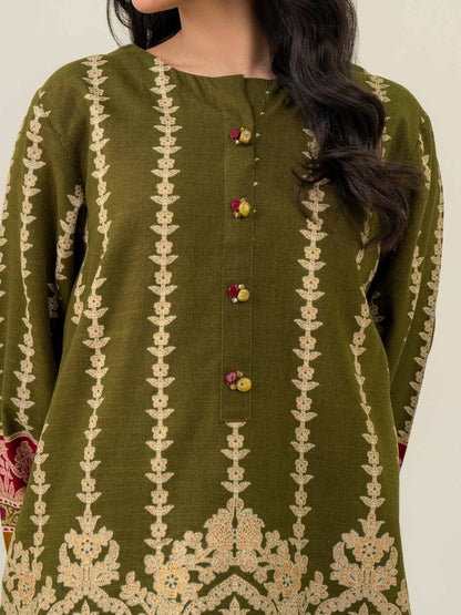 2 Piece Khaddar Suit-Paste Print (Pret)