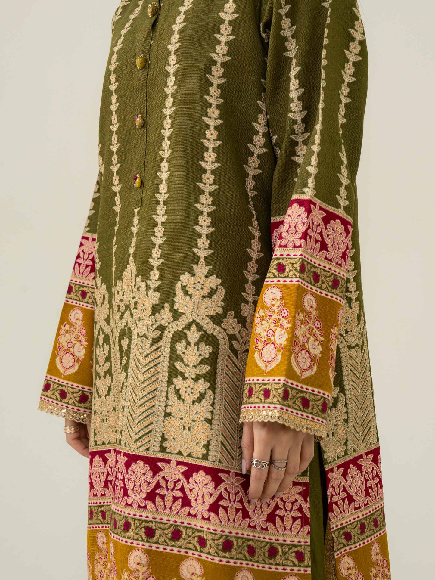 2 Piece Khaddar Suit-Paste Print (Pret)