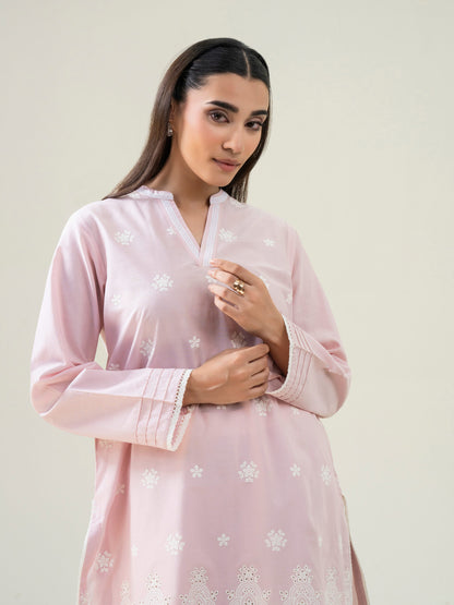 Cambric Kurti-Embroidered (Pret)