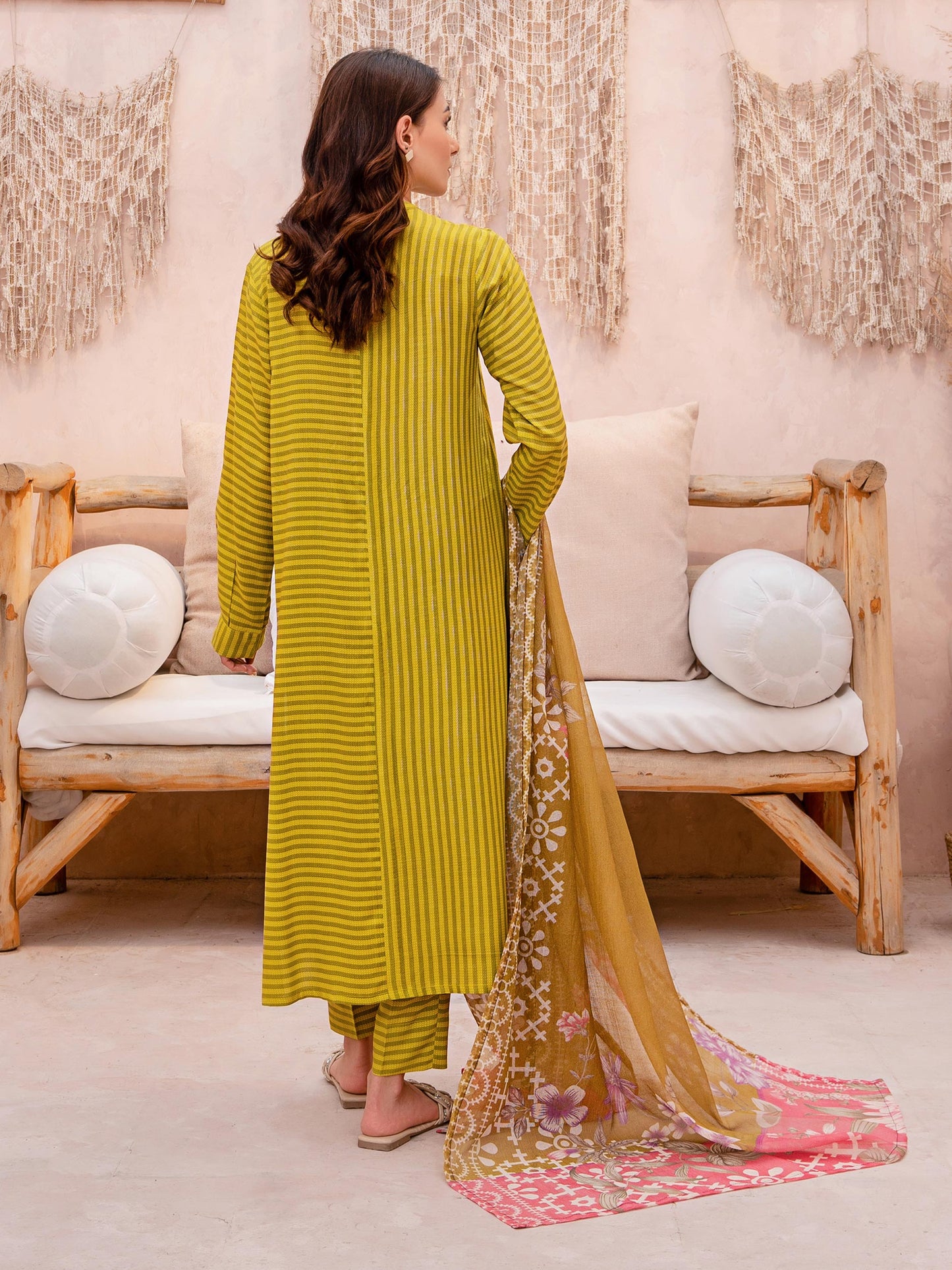 3 Piece Viscose Lawn Suit-Printed (Unstitched)