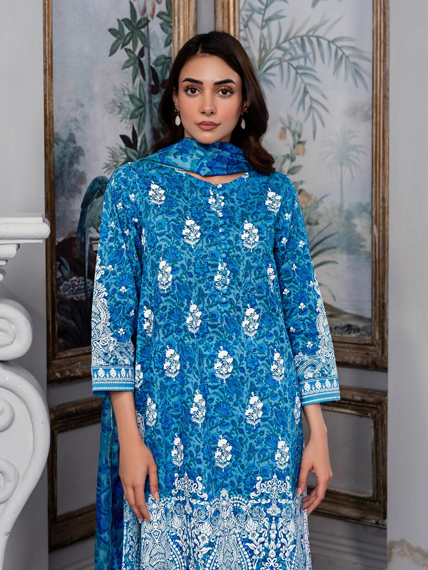 2 Piece Lawn Suit-Paste Print (Unstitched)