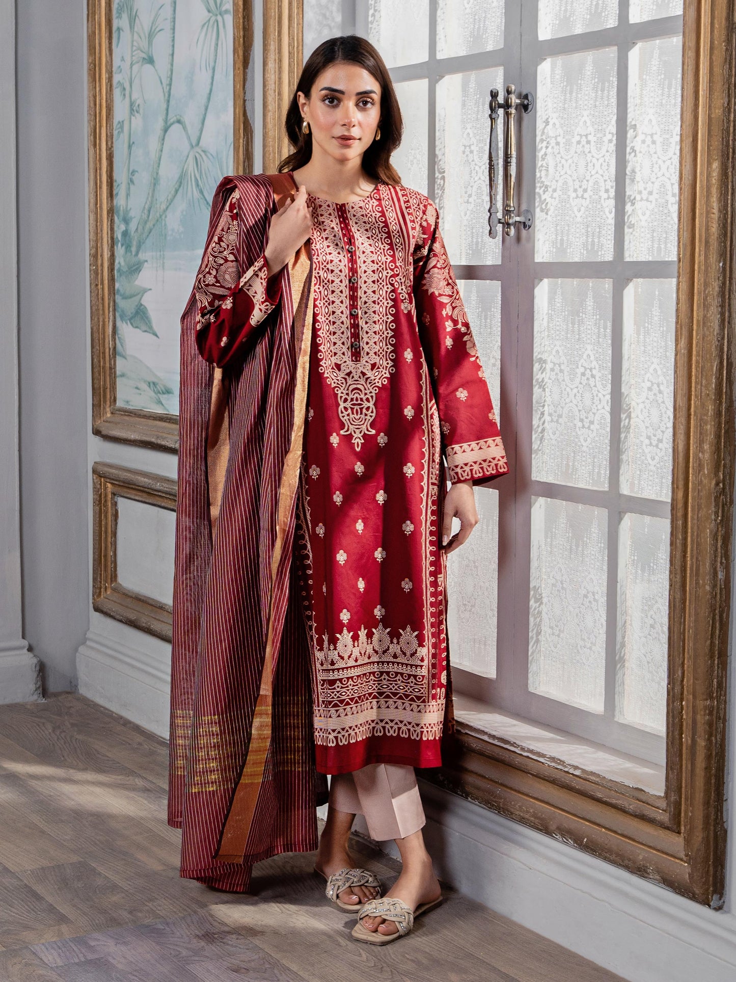 2 Piece Lawn Suit-Paste Print(Unstitched)