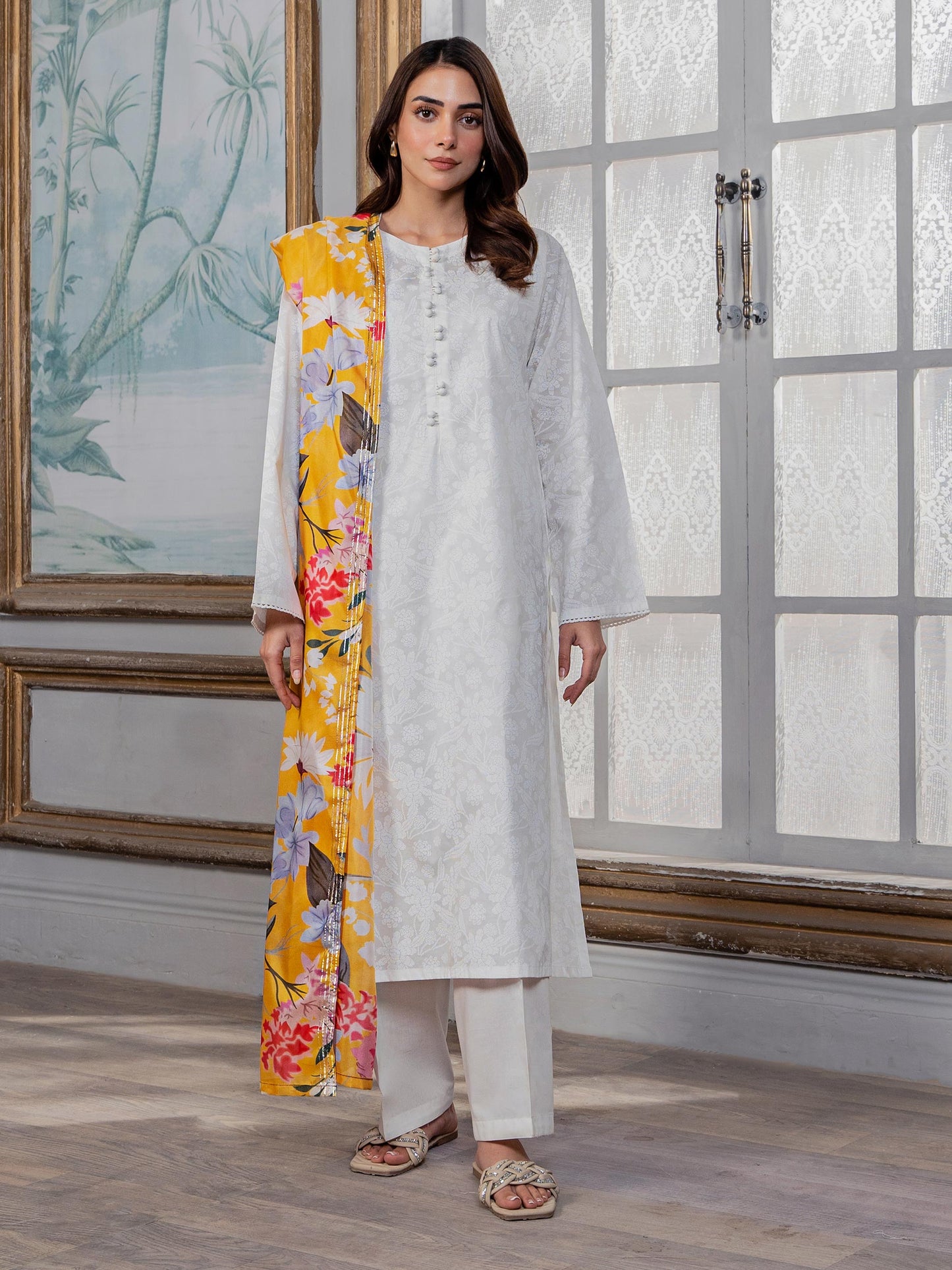 2 Piece Lawn Suit-Paste Print (Unstitched)