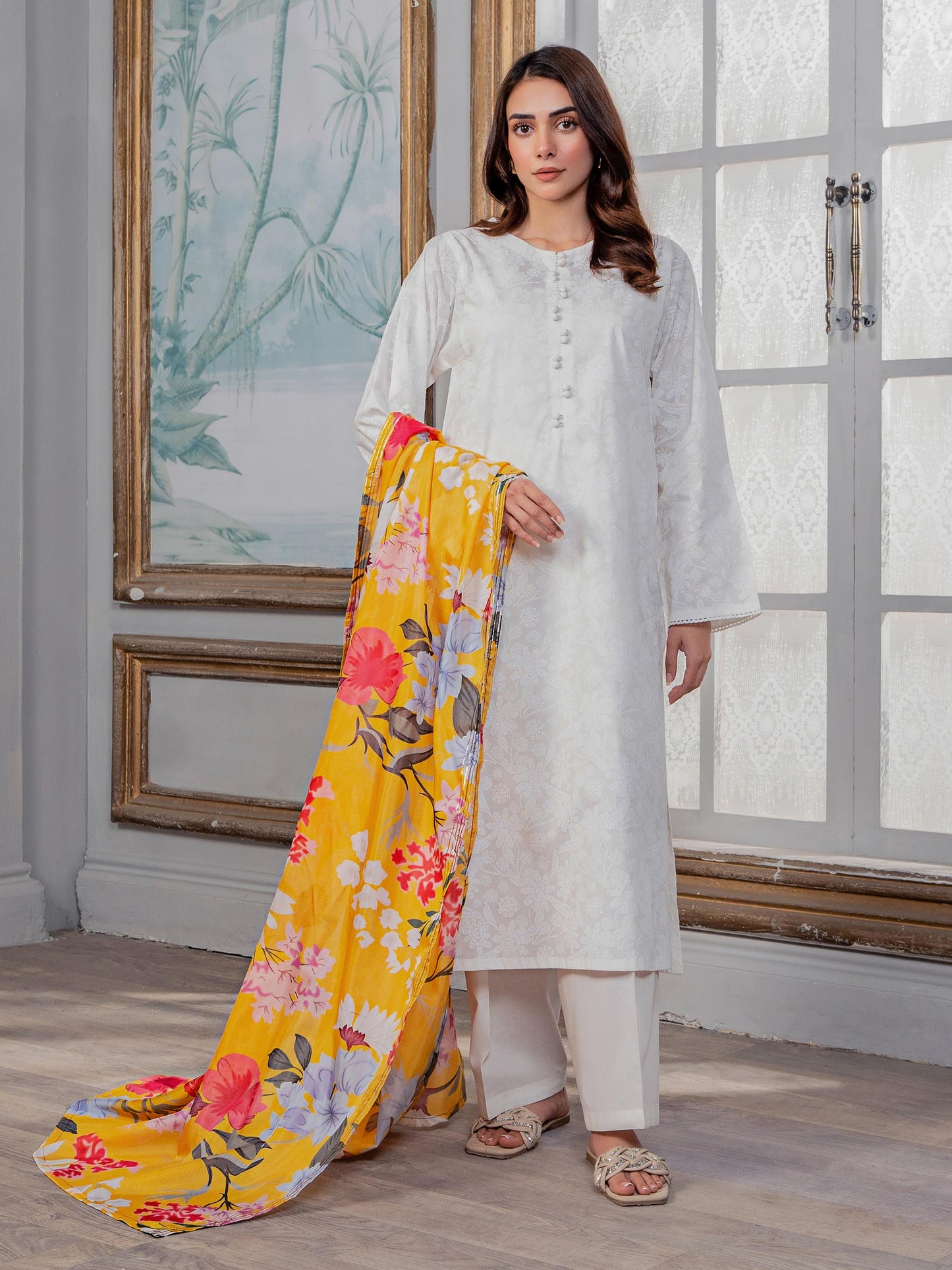 2 Piece Lawn Suit-Paste Print (Unstitched)