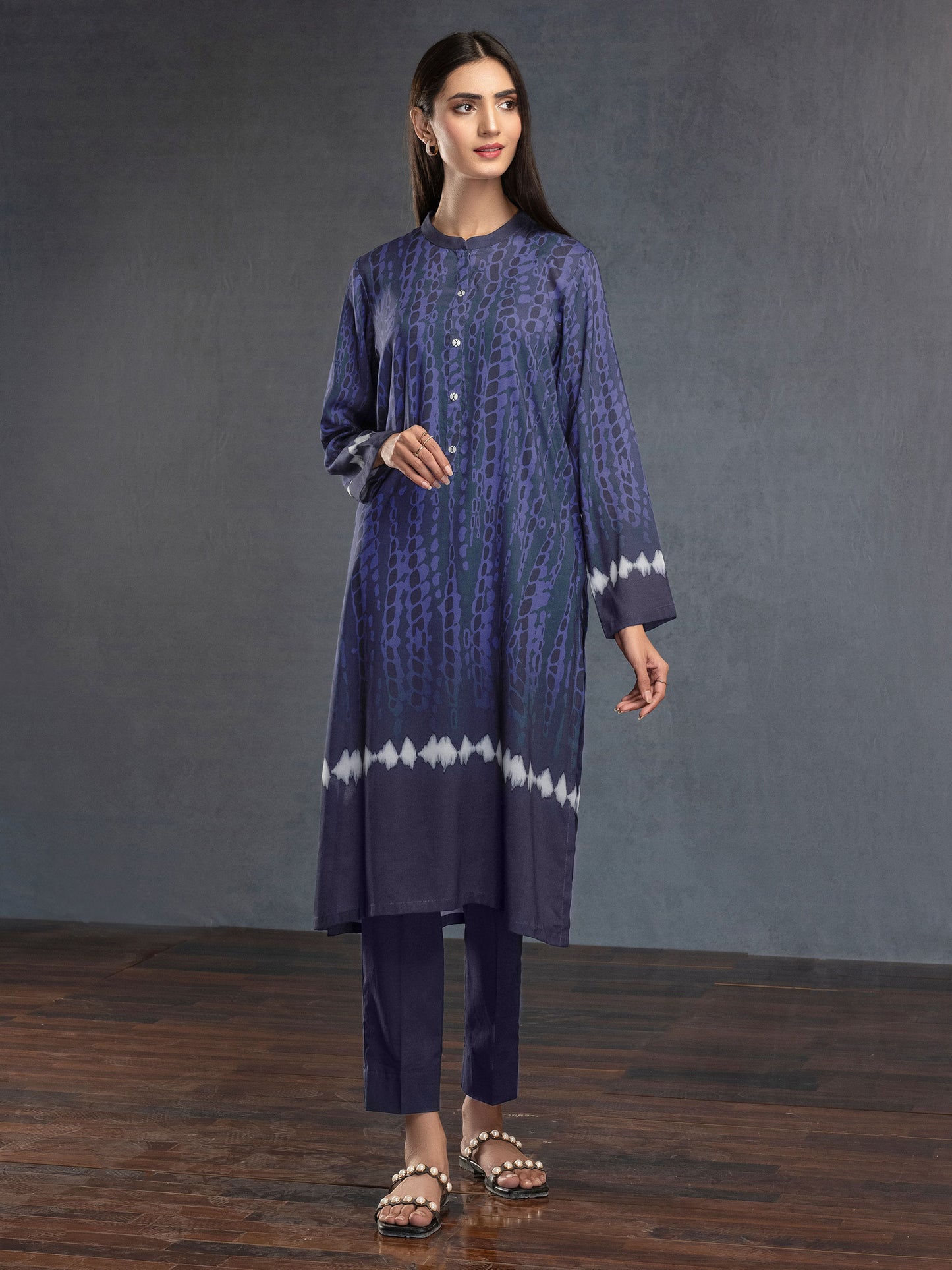 2 Piece Viscose Lawn Suit-Printed (Unstitched)