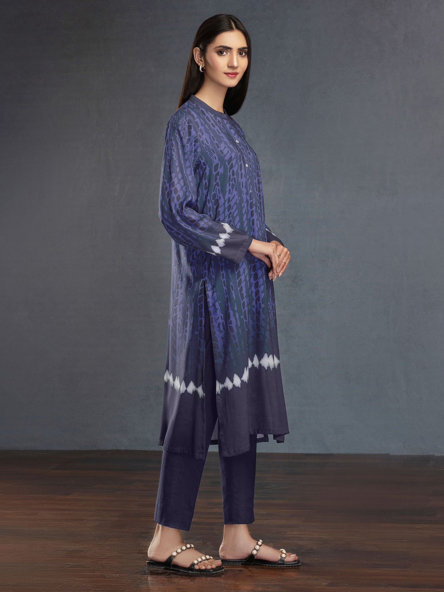 2 Piece Viscose Lawn Suit-Printed (Unstitched)